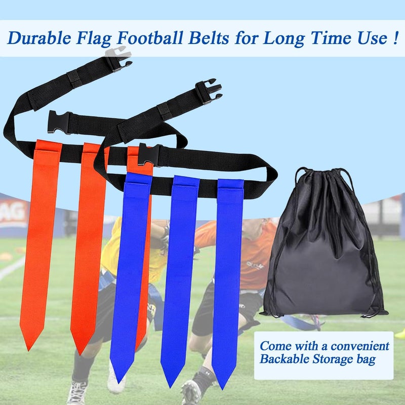 Unixing 16 Sets Flag Football Belts, Adjustable Flag Football Set with Flags and Belt Training Flag Football Flags with Storage Bags - Image 5